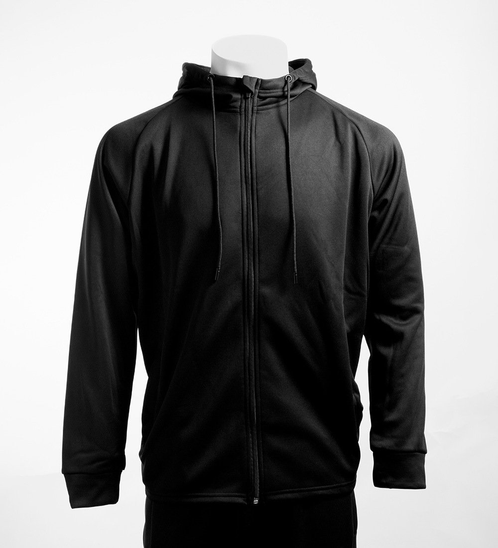 Black hood jacket
